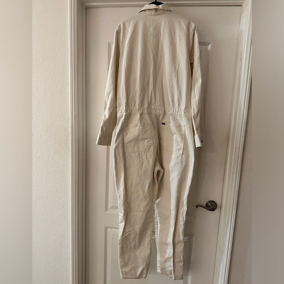 🍷Lee white denim log sleeve jumpsuit size large - Picture 3 of 8